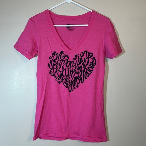 Roxy love script tshirt - Picture 1 of 3